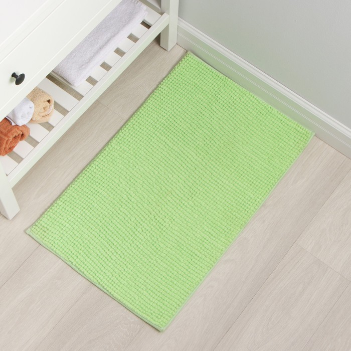 Коврик для дома Доляна &laquo;Букли&raquo;, 50&times;80 см, цвет зелёный