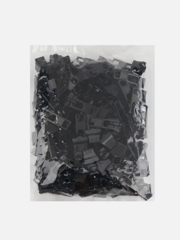 Бегунок для молнии &laquo;Трактор&raquo;, №8, прямоугольный, чёрный