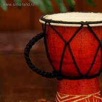 Сувенирный музыкальный инструмент барабан джембе «Светлый», 15×9×9 см, МИКС Сувенирный музыкальный инструмент барабан джембе «Светлый», 15×9×9 см, МИКС