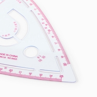 Лекало портновское метрическое &laquo;Капля&raquo;, с проймой, 20,5 &times; 13,3 см, толщина 0,5 мм, цвет прозрачный