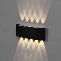 Светильник фасадный &laquo;Полусфера&raquo;, FSD-066, 10 Вт, 3000К, 5 лучей, IP65, 220 В, пластик, черн.   10084