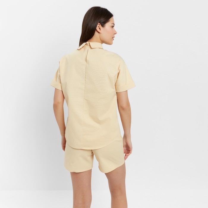 Костюм женский (рубашка, шорты) MINAKU: Enjoy цвет бежевый, размер 48 Костюм женский (рубашка, шорты) MINAKU: Enjoy цвет бежевый, размер 48