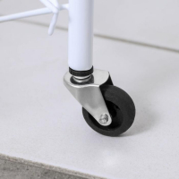 Этажерка напольная 4-х секционная Доляна, на колёсах, 31&times;34&times;77 см, цвет белый