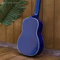 Сувенирный музыкальный инструмент гитара-укулеле "Цветы" 55х20х6 см