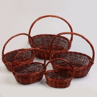 Набор корзин плетеных 50х42х15, 43х36х14, 37х30х12, 32х24х10, 26х20х9 см