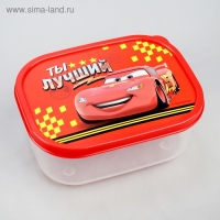 Ланч-бокс, прямоугольный, 500 мл "Ты лучший", Тачки