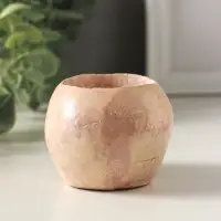 Подсвечник "Череп" эффект состаривания, слоновая кость