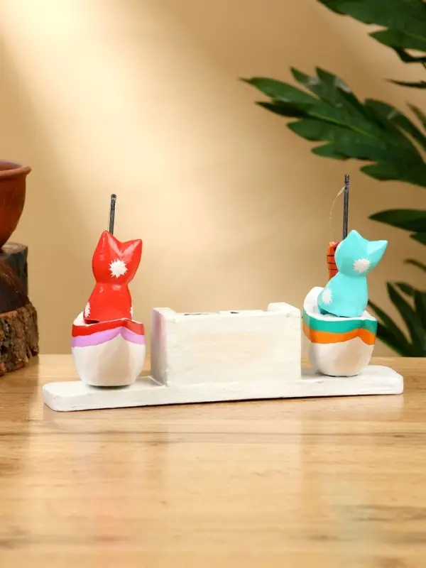 Календарь настольный &laquo;Котики рыбаки&raquo;, 19&times;10&times;10 см, дерево