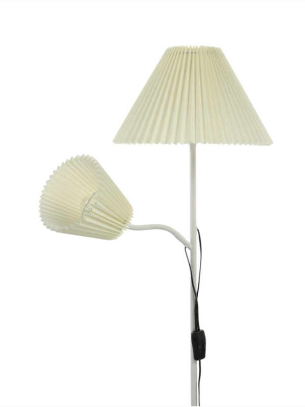 Торшер "Кира" 2х40Вт Е27 белый 36х46х182см