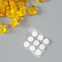 Сувенир полистоун флюоресцентный "Уточки" набор 100 шт 1,5х1,5 см