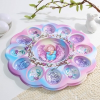 Пасхальная подставка на 12 яиц и кулич &laquo;Ангел&raquo; на пасху, 30 х 30 см.