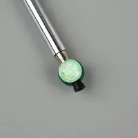 Перо белое+блестки золото (наконечник ручка), дл.25 см