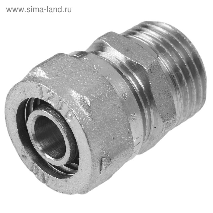 Муфта AQUALINK, обжимная, 1/2" х 16 мм, наружная резьба