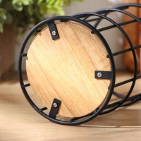 Сушилка для столовых приборов Доляна &laquo;Эстетика&raquo;, 11,2&times;11,2&times;16,5 см, цвет чёрный