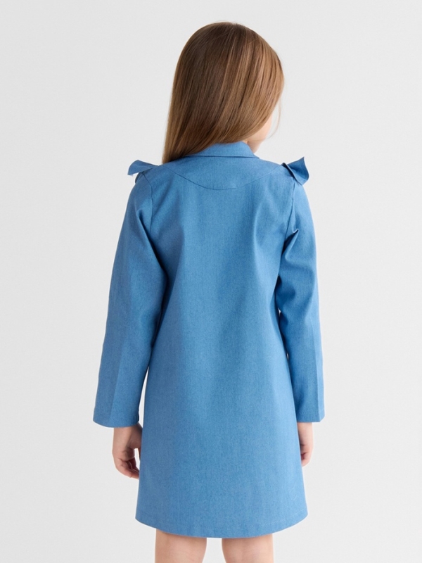 Платье для девочки MINAKU: Jeans collection, цвет голубой, рост 110 см