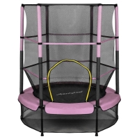 Батут 140 см, высота сетки h=125 см, цвет розовый