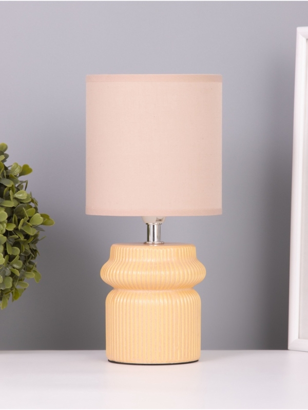 Лампа настольная "Афина" 1х40Вт Е14 бежевый 13х13х26см МОДЕЛЬ: