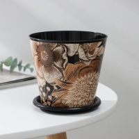 Горшок для цветов Доляна &laquo;Голди&raquo;, 800 мл, цвет чёрный