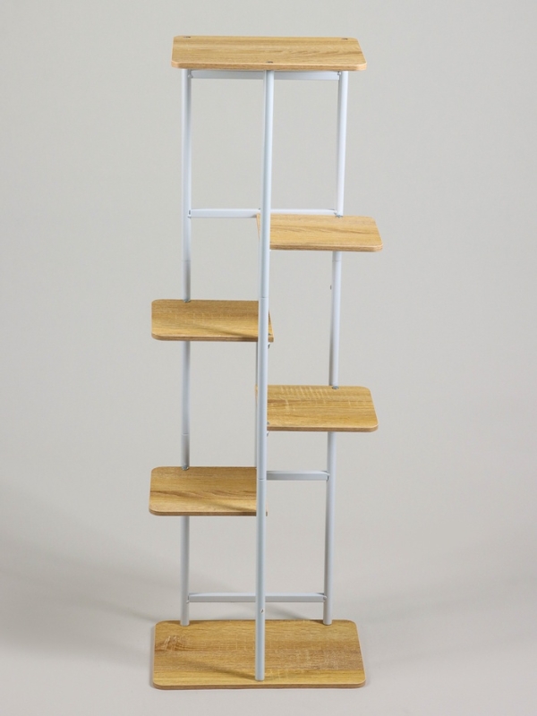 Подставка для цветов Greengo, 6 полок, 36 &times; 23 &times; 106 см, напольная, каркас металл, полки МДФ, белая