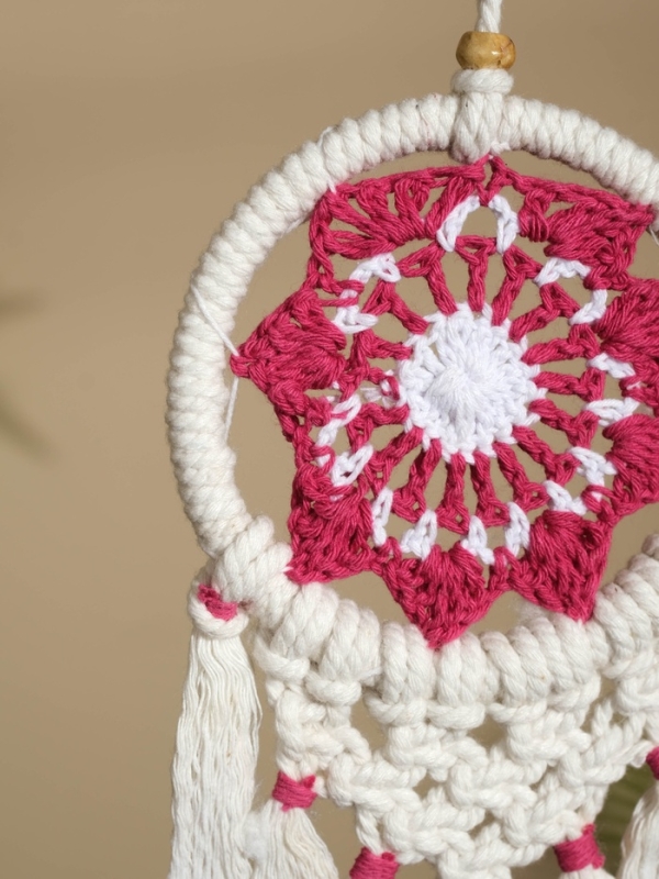 Ловец снов "Красный цветок" 12х33 см.