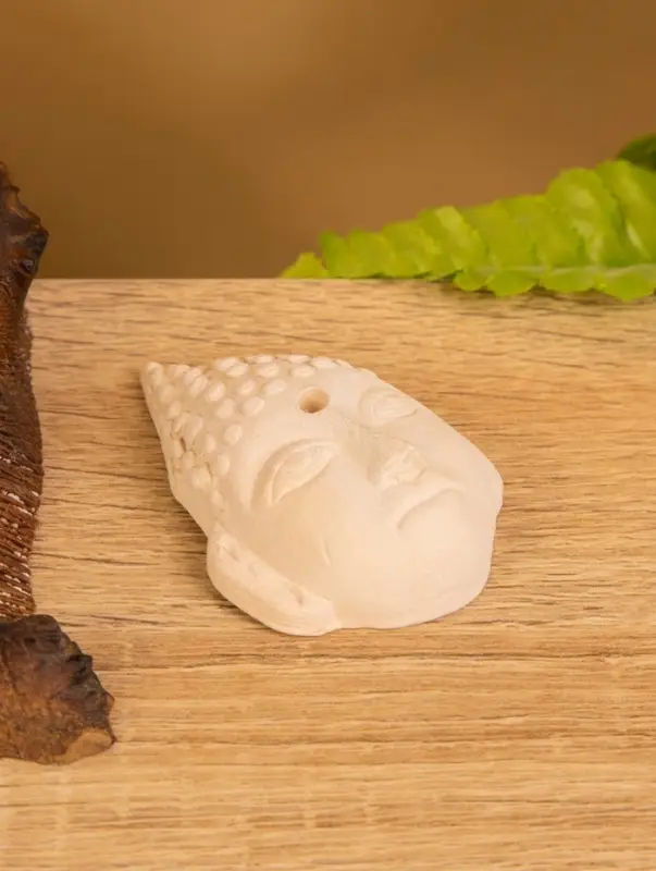 Подставка под благовония &laquo;Лицо Будды&raquo;, 6.5&times;4.5&times;2 см, керамика, бежевая