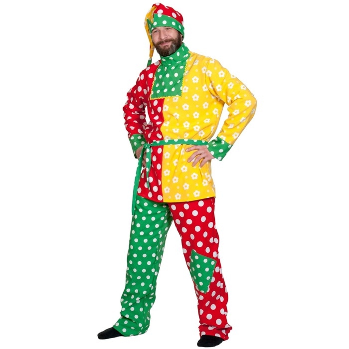 Карнавальный костюм &laquo;Петрушка&raquo;, р. 48-52, рост 176-182 см