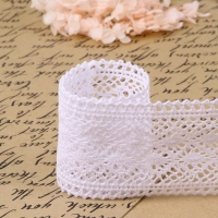 Кружево вязаное, 70 мм &times; 10 &plusmn; 1 м, цвет кипенно-белый