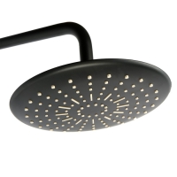 Душевая система ZEIN ZS-1BL, смеситель, тропическая и ручная лейка 3 режима, латунь, черная