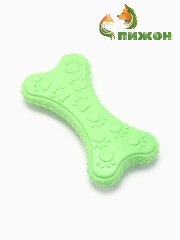 Игрушка жевательная Игрушка жевательная "Собачье удовольствие", TPR, 10,5 см, зелёная