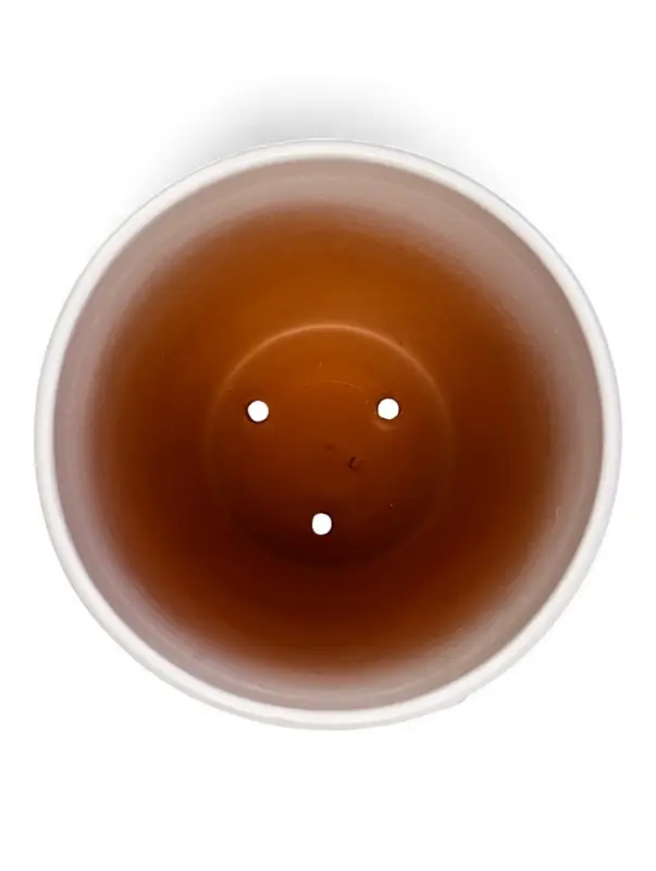 Горшок цветочный с поддоном 5 л, d122/h19,5 см белый керамика, "Голландия" (М)