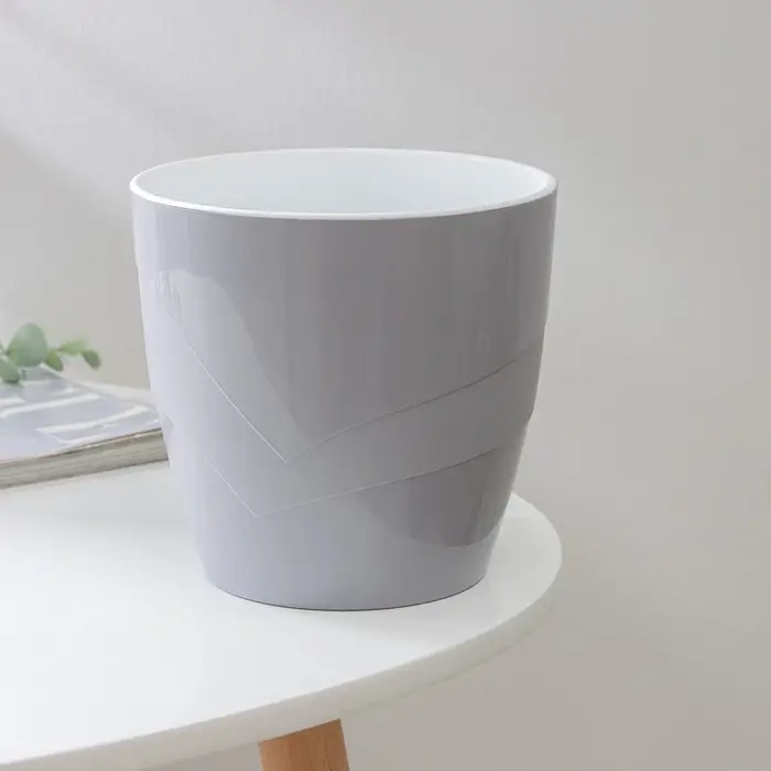 Кашпо для цветов со вставкой &laquo;Грация&raquo;, 2 л, цвет серый