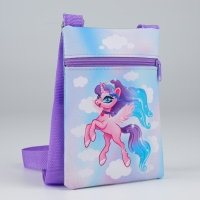 Подарочный набор для девочки &laquo;Единорог в облаках&raquo;, сумка и заколки для волос, цвет голубой/сиреневый