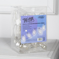 Гирлянда &laquo;Нить&raquo; 3 м с насадками &laquo;Лампочки сердца&raquo;, IP20, прозрачная нить, 80 LED, свечение белое, 8 режимов, 220 В