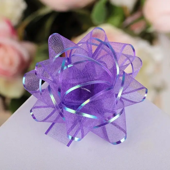 Бант - звезда №7.5 &laquo;Золотая полоса&raquo;, МИКС