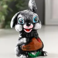 Фигура "Зайчонок с грибком" 12х8х7 см