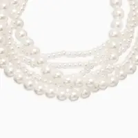 Обвес на штаны "Бусины жемчужные", цвет белый в серебре 25+удл