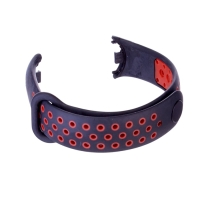 Ремешок Luazon для фитнес-браслета Mi Band 8, с перфорацией, чёрно-красный