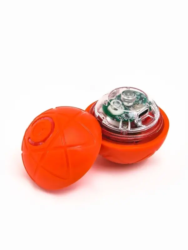 Интерактивная игрушка для собак "Гравитационный мяч", 5,5 см, оранжевая