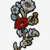 Термоаппликация &laquo;Цветы&raquo;, 16&times;8 см, разноцветная