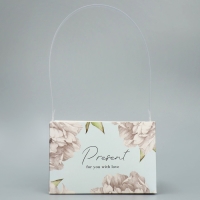 Переноска влагостойкая для цветов &laquo;Цветы&raquo;, 15 х 10 х 13 см