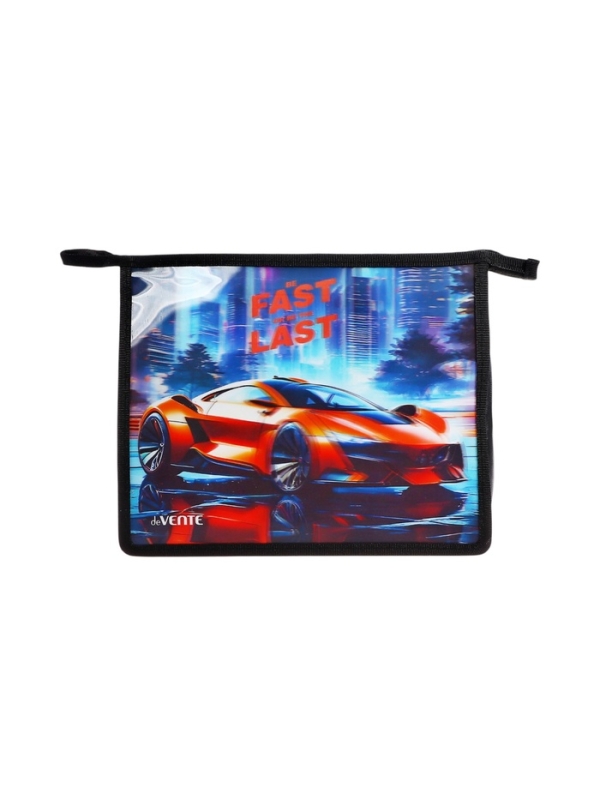 Папка для тетрадей А5, 243x200x80 мм, deVENTE "Fast Or Last", молния сверху, пластиковая, для мальчика