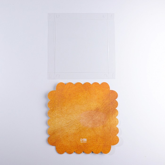 Коробка для печенья, кондитерская упаковка с PVC крышкой, «Счастье рядом с тобой», 21 х 21 х 3 см Коробка для печенья, кондитерская упаковка с PVC крышкой, «Счастье рядом с тобой», 21 х 21 х 3 см