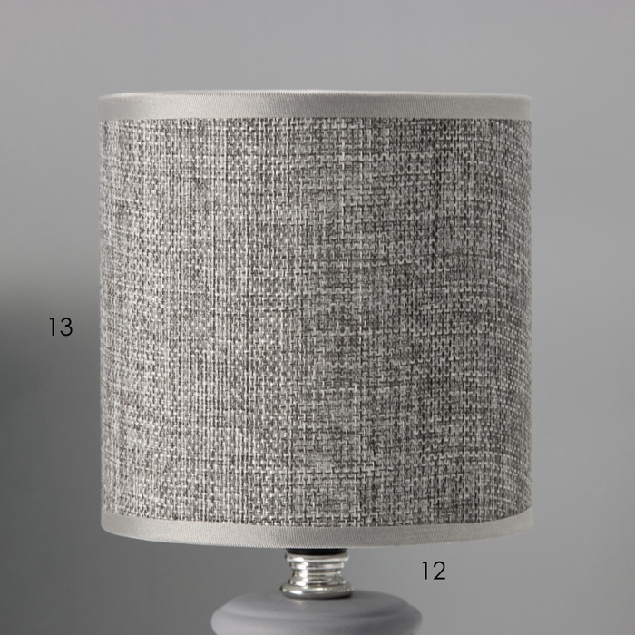 Настольная лампа с абажуром RISALUX «Катрина», Е14, 40 Вт, серый, 13×13×27 см Настольная лампа с абажуром RISALUX «Катрина», Е14, 40 Вт, серый, 13×13×27 см