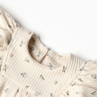 Платье с дл. рукавом Крошка Я Wildflowers, рост 92-98 см, бежевый