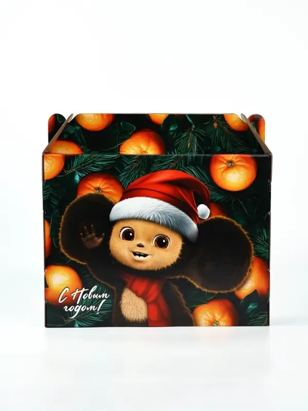 Коробка подарочная "Яркого года!", Чебурашка, 33,7 х 27,7 х 7,9 см