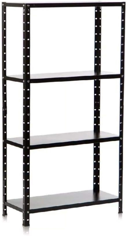 Стеллаж для склада, металл, напольный, 4 полки, 150×75×30 см, чёрный Стеллаж для склада, металл, напольный, 4 полки, 150×75×30 см, чёрный