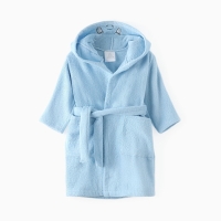 Халат махровый детский "Акула" р-р 34 (122-128 см), голубой Халат махровый детский "Акула" р-р 34 (122-128 см), голубой