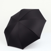 Зонт - наоборот &laquo;Однотон&raquo;, механический, 8 спиц, R = 53/61 см, цвет чёрный/красный