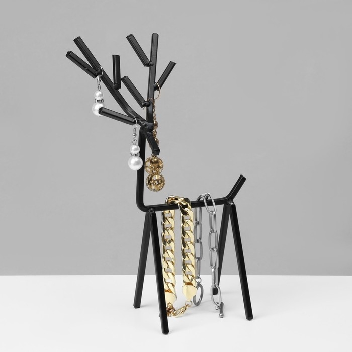 Подставка для украшений «Олень», 23×15 см, цвет чёрный Подставка для украшений «Олень», 23×15 см, цвет чёрный