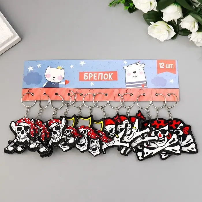 Брелок EVA "Череп" МИКС 6х5,7 см